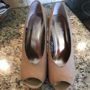 Seychelles nude wedges